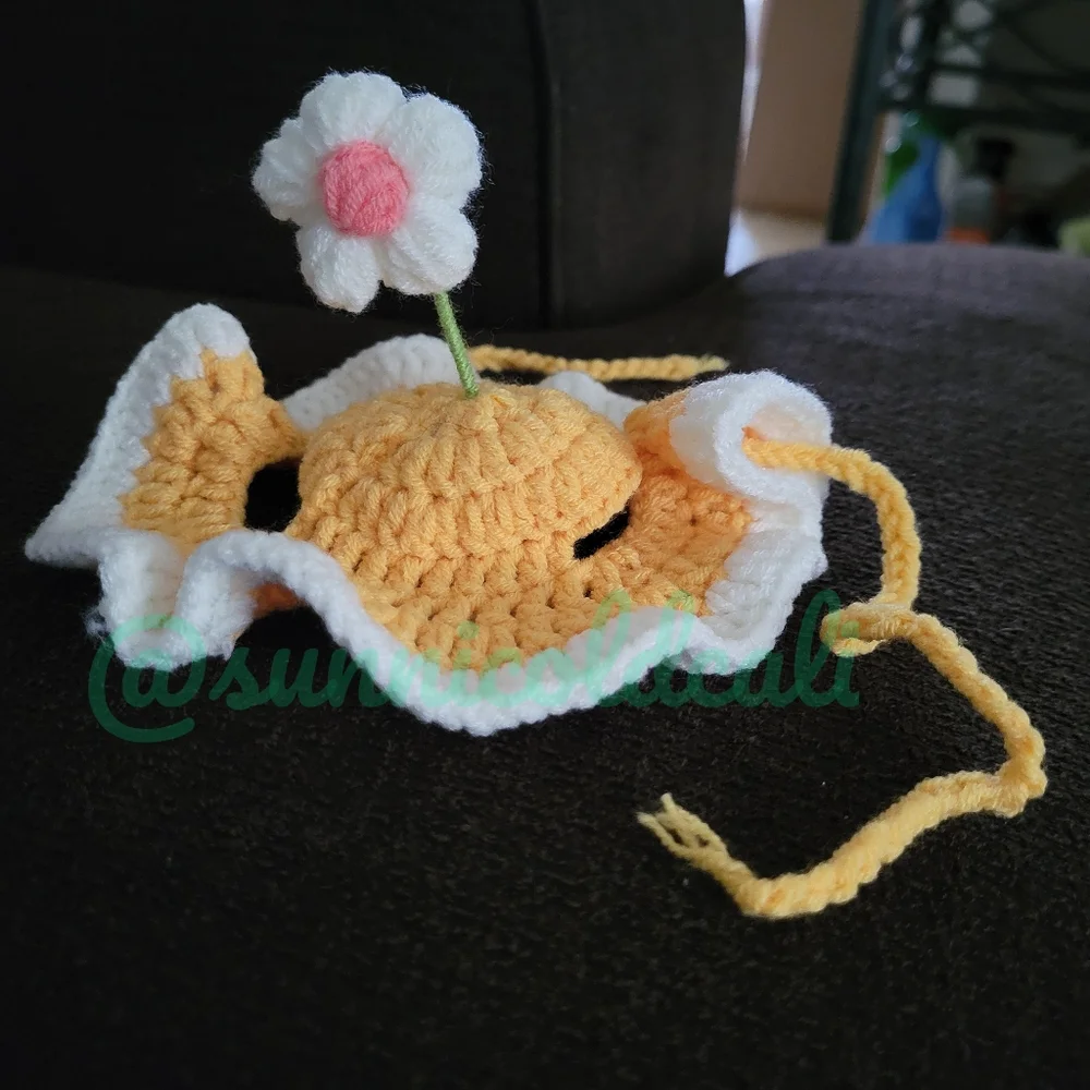 Crochet sun hat for cat